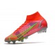 Nike Mercurial Superfly 8 Elite SG-Pro AC Cremisi Vivace Argento Metallico