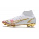 Nike Mercurial Superfly 8 Elite DF FG Bianco Oro Rosa