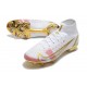 Nike Mercurial Superfly 8 Elite DF FG Bianco Oro Rosa