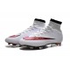 Scarpe da Calcio Nuovi Ronaldo Nike Mercurial Superfly FG Bianco Rosso