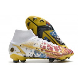 Nike Mercurial Superfly 8 Elite DF FG Ronaldo Bianco Rosso Blu Oro