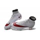 Scarpe da Calcio Nuovi Ronaldo Nike Mercurial Superfly FG Bianco Rosso