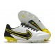 Scarpa da Calcio Nike Tiempo Legend 9 Elite FG Bianco Fumo Scuro Grigio Nero Giallo