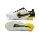 Scarpa da Calcio Nike Tiempo Legend 9 Elite FG Bianco Fumo Scuro Grigio Nero Giallo