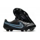 Scarpa da Calcio Nike Tiempo Legend 9 Elite FG Nero Grigio Ferro