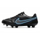 Scarpa da Calcio Nike Tiempo Legend 9 Elite FG Nero Grigio Ferro