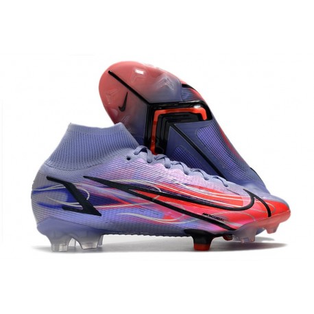 Nike Mercurial Superfly 8 Elite DF FG Mbappe Thistle Chiaro Argento Metallico