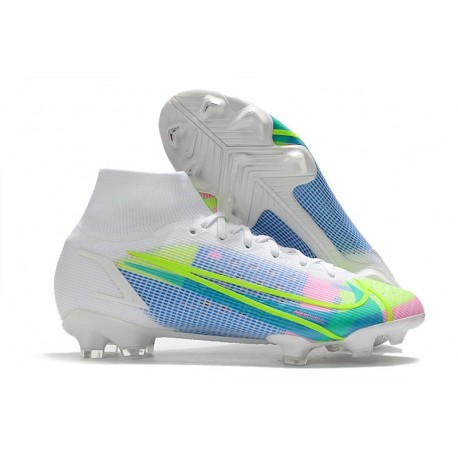 Nike Mercurial Superfly 8 Elite DF FG Bianco Blu