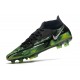 Nike Phantom GT Elite DF II FG Nero Metallic Platino Verde Strike