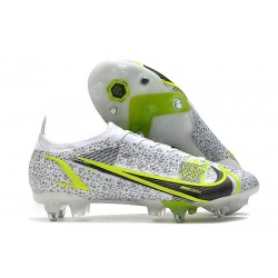 Nike Mercurial Vapor XIV Elite SG-Pro Bianco Nero Metallic Argento Volt