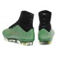 Scarpe da Calcio Nuovi Ronaldo Nike Mercurial Superfly FG Verde Oro Nero