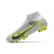 Nike Mercurial Superfly VIII Elite AG Bianco Nero Metallic Argento Volt