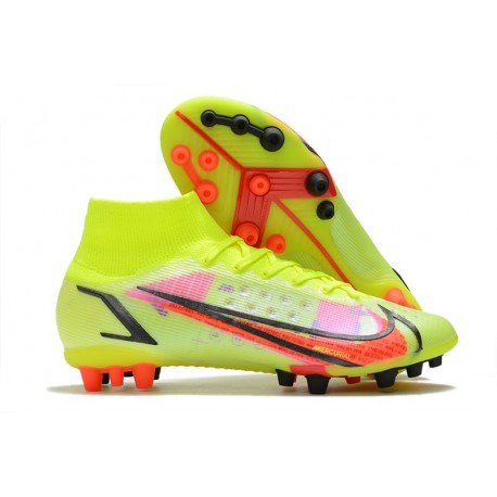 Nike Mercurial Superfly VIII Elite AG Volt Cremisi Vivace Nero