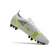 Nike Mercurial Vapor 14 Elite AG Pro Bianco Nero Metallic Argento Volt