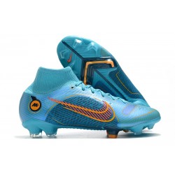 Nike Mercurial Superfly VIII Elite FG Blu Cloro Arancione Laser Marina