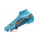 Nike Mercurial Superfly VIII Elite FG Blu Cloro Arancione Laser Marina