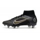 Nike Mercurial Superfly 8 Elite SG-Pro AC Nero Oro Metallico Argento