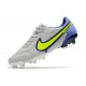 Scarpa da Calcio Nike Tiempo Legend 9 Elite FG Grigio Nebbia Volt Zaffiro