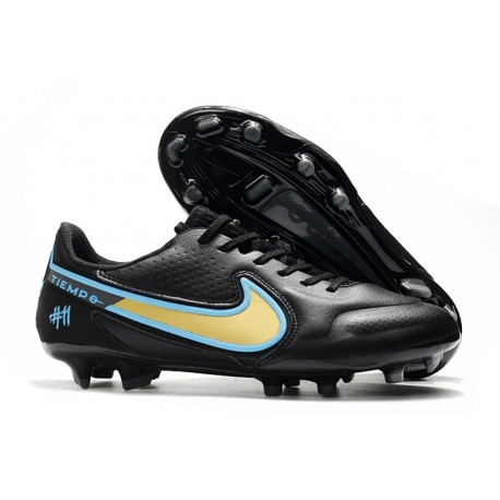 Scarpa da Calcio Nike Tiempo Legend 9 Elite FG Nero Blu Oro