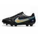 Scarpa da Calcio Nike Tiempo Legend 9 Elite FG Nero Blu Oro