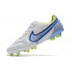 Scarpa da Calcio Nike Tiempo Legend 9 Elite FG Bianco Blu