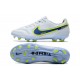 Scarpa da Calcio Nike Tiempo Legend 9 Elite FG Bianco Blu