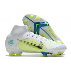 Nike Mercurial Superfly VIII Elite FG Bianco Giallo Blu