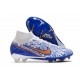 Nike Scarpe Calcio Zoom Mercurial Superfly 9 Elite FG Bianco Blu Oro