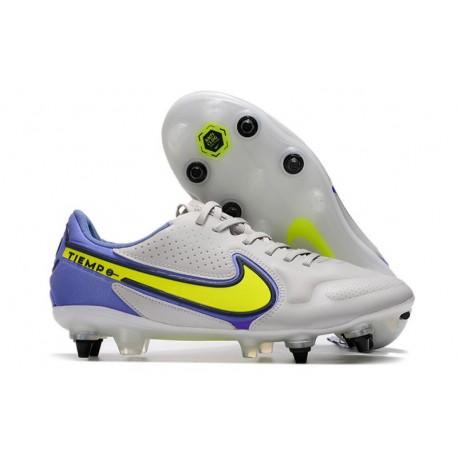 Nike Tiempo Legend IX Elite SG-Pro AC Grigio Nebbia Volt Zaffiro