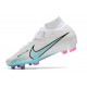 Scarpe Calcio Zoom Mercurial Superfly 9 Elite FG Bianco Blu