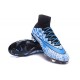 Nike Mercurial Superfly FG Nuove Scarpe Calcetto Bianco Blu Nero