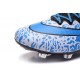 Nike Mercurial Superfly FG Nuove Scarpe Calcetto Bianco Blu Nero