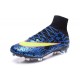 Nike Mercurial Superfly FG Nuove Scarpe Calcetto Blu Giallo