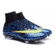 Nike Mercurial Superfly FG Nuove Scarpe Calcetto Blu Giallo