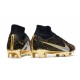 Scarpe Calcio Zoom Mercurial Superfly 9 Elite FGScarpe Calcio Zoom Mercurial Superfly 9 Elite FG Nero Bianco Oro