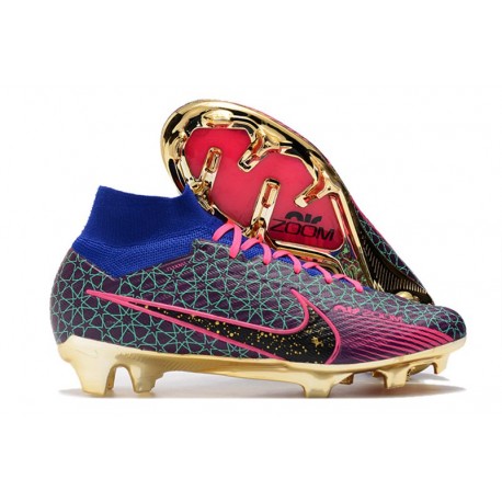 Scarpe Calcio Zoom Mercurial Superfly 9 Elite FG Rosa Blu