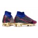 Scarpe Calcio Zoom Mercurial Superfly 9 Elite FG Rosa Blu