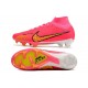 Scarpe Calcio Zoom Mercurial Superfly 9 Elite FG Rosa Giallo