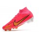 Scarpe Calcio Zoom Mercurial Superfly 9 Elite FG Rosa Giallo