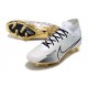 Scarpe Calcio Zoom Mercurial Superfly 9 Elite FG Blanco Oro Nero