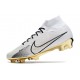 Scarpe Calcio Zoom Mercurial Superfly 9 Elite FG Blanco Oro Nero