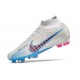 Nike Zoom Mercurial Superfly IX Elite FG Bianco Blu Baltico Rosa Blast Indigo Haze