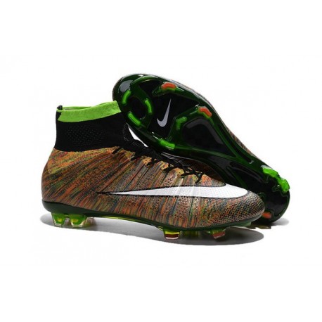 Nike Mercurial Superfly FG Nuove Scarpe Calcetto Multi Colore Bianco