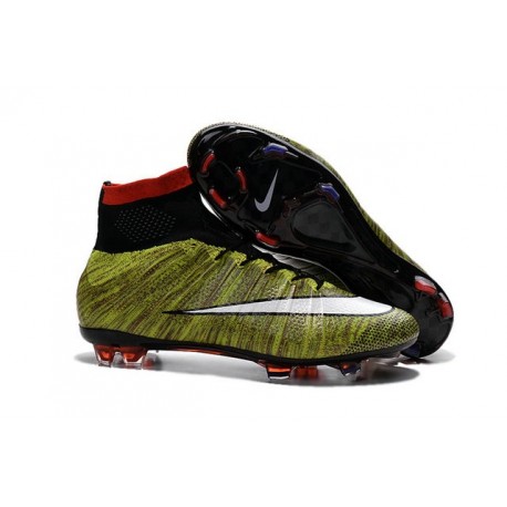 Nike Mercurial Superfly FG Nuove Scarpe Calcetto Giallo Bianco