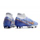 Nike Air Zoom Mercurial Superfly IX Elite SG Bianco Blu