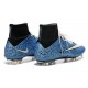 Nike Mercurial Superfly FG Nuove Scarpe Calcetto Safari Blu Bianco