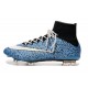 Nike Mercurial Superfly FG Nuove Scarpe Calcetto Safari Blu Bianco