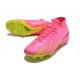 Nike Air Zoom Mercurial Superfly IX Elite SG Rosa Blast Volt Gridiron