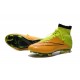 Nike Mercurial Superfly FG Nuove Scarpe Calcetto Pelle Giallo Volt