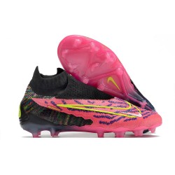 Nike Phantom GX Elite DF FG Link Rosa Nero Giallo